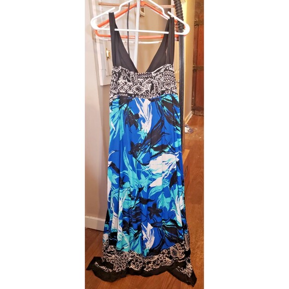 NWT Style & Co. Boho, Multi-color HIgh-Low Hem, Sleeveless Maxi Dress  3X - Picture 4 of 8